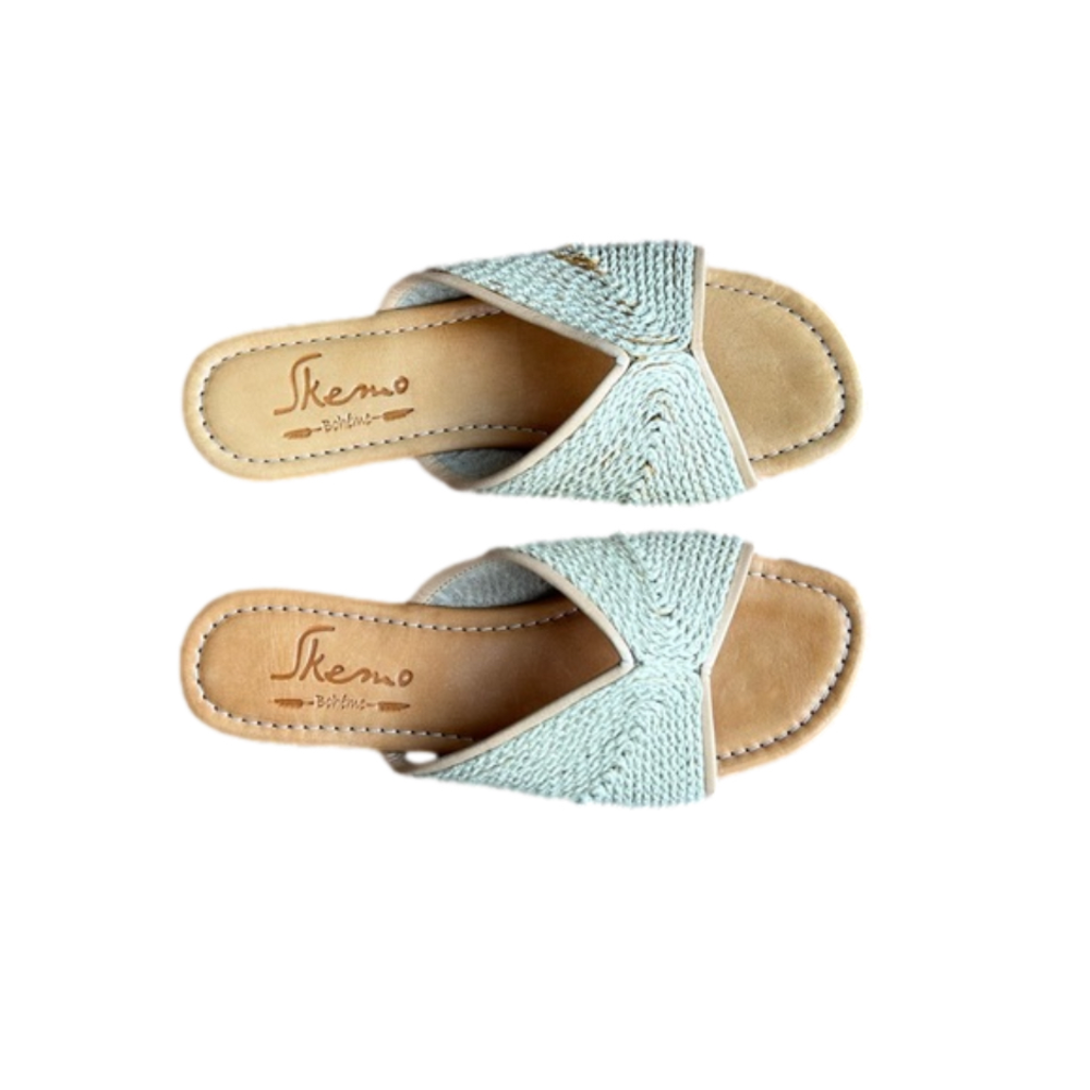 SKEMO Woven Hemp Leather Sandal women’s size 6 - Picture 4 of 14